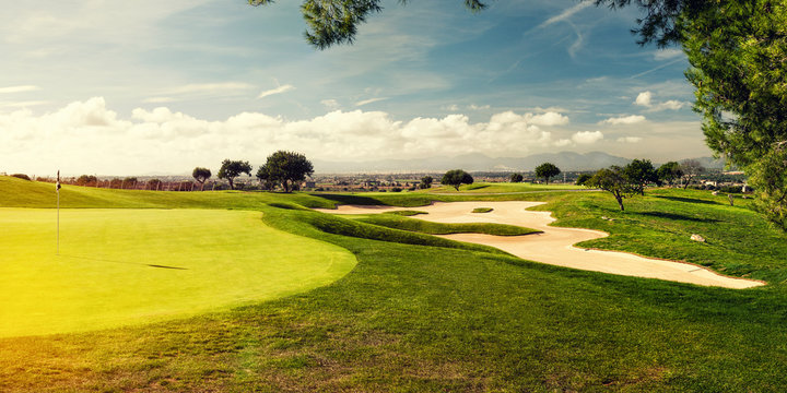 golf field landscape