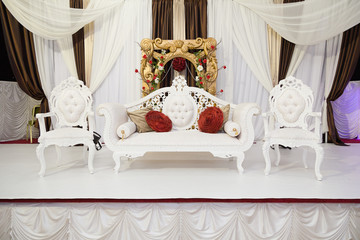 white stage