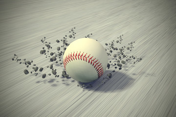 Fast rolling baseball