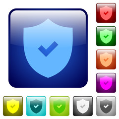 Color active security square buttons