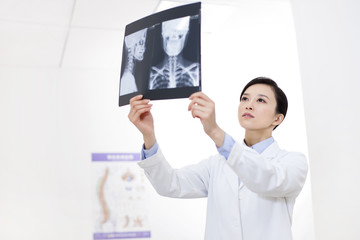 Doctor with x-ray image