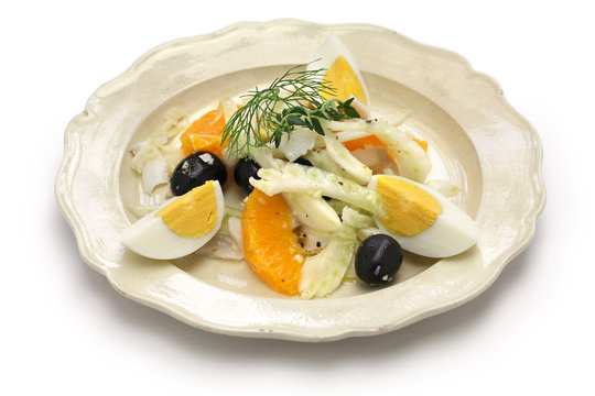 remojon granadino, salt cod orange and olive salad, spanish cuisine
