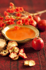 Hawthorne berry and juice