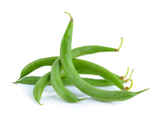 Green beans isolated on a white background