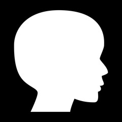 Human head silhouette