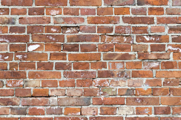 Fototapeta premium Background of red brick wall pattern texture.