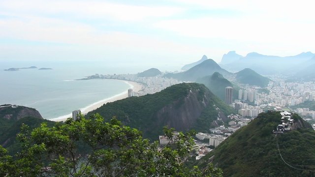 City of Rio de Janeiro from Sugar Loaf Mountain - 1080p. City of Rio de Janeiro shot from the top of the famous Sugar Loaf mountain (Pao de Açucar), Brazil - Full HD