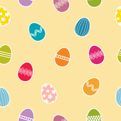 Бесшовный фон с пасхальными яйцами