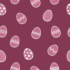 Бесшовный фон с пасхальными яйцами