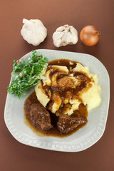 Wild boar meat sauce with potatoes