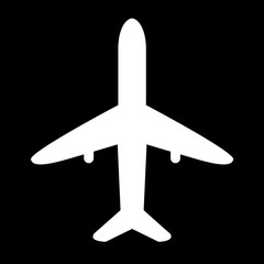 Airplane vector black  icon