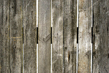 Unpainted wooden fence. Background