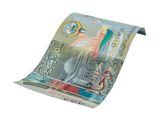 1 Kuwaiti dinar bank note. - obrazy, fototapety, plakaty