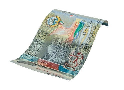 1 Kuwaiti dinar bank note.