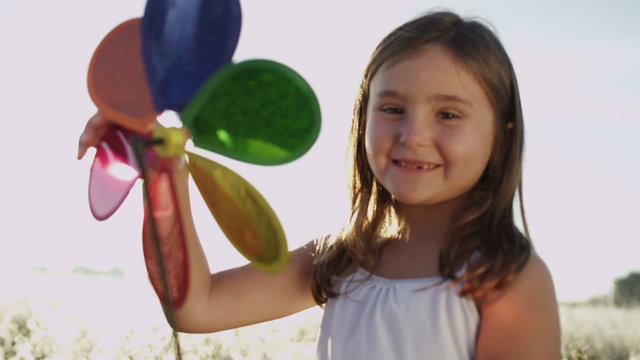 Caucasian Girl Amusement Simple Toy Outdoors Childhood Memories Clean Eco Energy