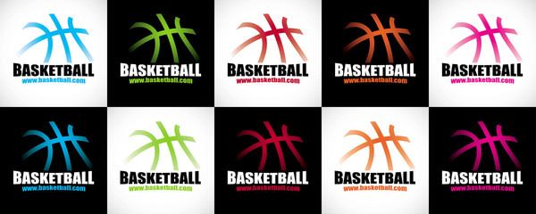Naklejka premium logo basket design sobre