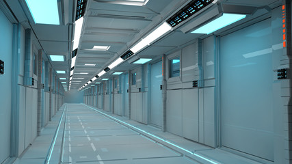 Obraz premium Futuristic corridor interior architecture