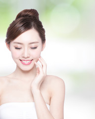 beautiful Skin care woman Face