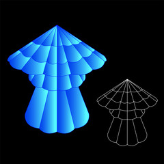 Beautiful perfume bottle and Packaging. Vector EPS10 illustration.