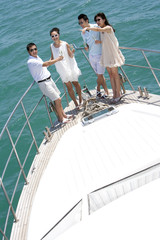 Friends Relaxing on a Yacht