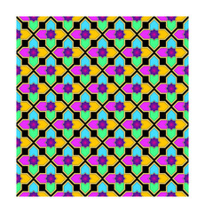 Islamic Star Seamless Pattern Vol 2 Black.
Elegant background for cards, invitations, wallpaper, poster etc. Vector Illustration