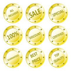 Various sales seals