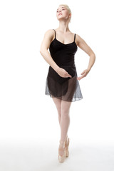 graceful ballerina in studio