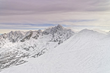Kasprowy Wierch peak in Zakopane on Tatra Mounts in winter