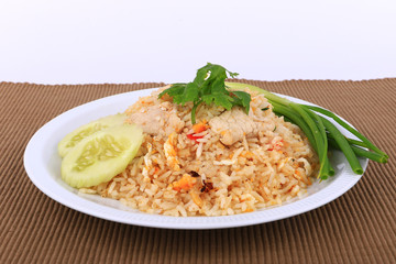 Thai Style Fried rice with pork in Bangkok, Thailand