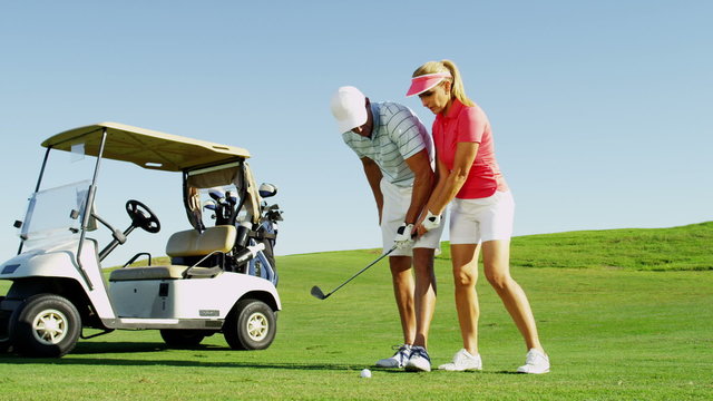 Male Pro Female Caucasian Sport Academy Tuition Game Lifestyle Golf Clubs Green 