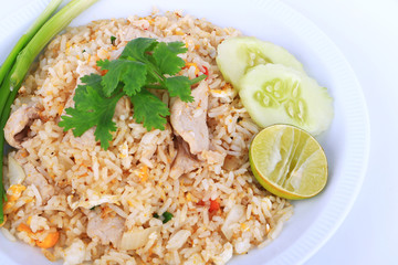 Thai Style Fried rice with pork in Bangkok, Thailand