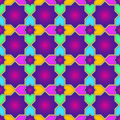 Islamic Star Seamless Pattern.
Elegant background for cards, invitations, wallpaper, poster etc. Vector Illustration