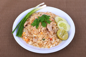 Thai Style Fried rice with pork in Bangkok, Thailand