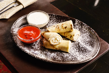 pancakes with jam