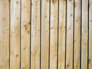 Close up of a new fence