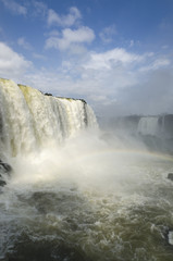 waterfall Iguacu Falls in Brazil and Argentina