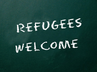 Fototapeta premium Refugees Welcome
