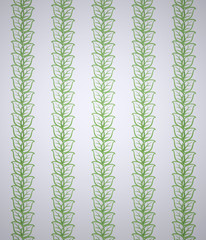 Background with Ornamental Leaves. The Three-dimensional Ornamental Leaves on a White background. Wallpaper Pattern for Decoration. Classics. Digitally Generated Image. Rendering in 3D Program