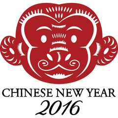 2016 New Year Of The Monkey,Chinese Zodiac,Chinese New Year.