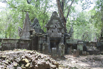Fototapeta na wymiar small temple in Angkor Wat, Cambodia