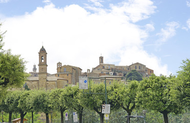 Vista de Montepulciano, La Toscana, Siena, Italia