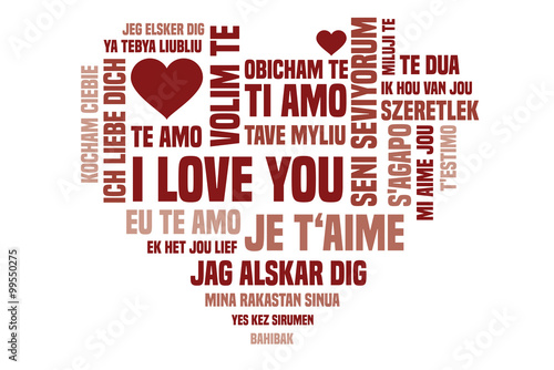 "Ich liebe dich auf verschiedenen Sprachen" Stockfotos und lizenzfreie