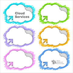 Cloud Service Background #Vector Graphic