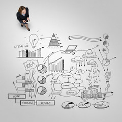 Businesswoman with coffee cup