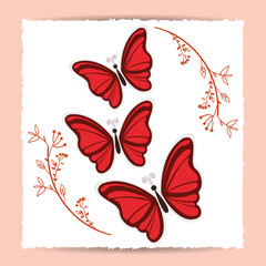 beautiful butterflies design 