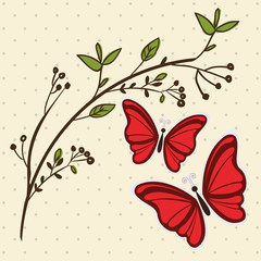 beautiful butterflies design 