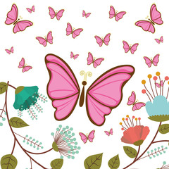 beautiful butterflies design 