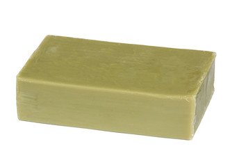 Natural vegetalble soap of olive isolated on white background