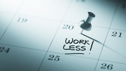 Concept image of a Calendar with a push pin. Closeup shot of a t