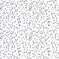 Hand drawn seamless indigo random dotted line texture